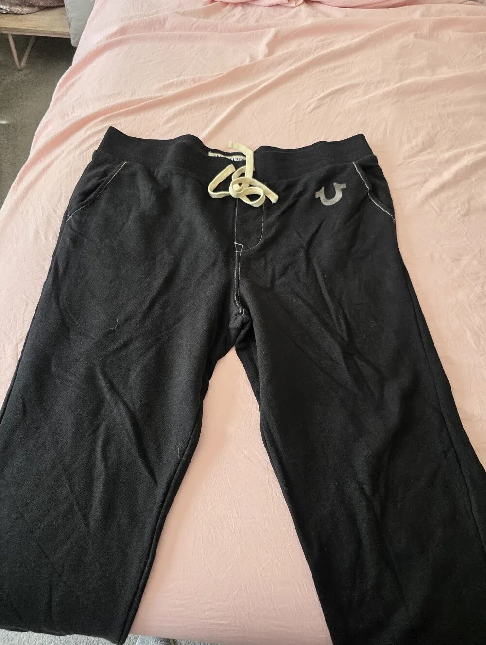 TRUE RELIGION BLK SWEATS/JOGGERS 2X